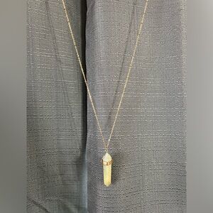 OS | Gemstone pendant necklace with extra long chain